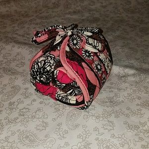 Vera Bradley Mocha Rouge Travel Jewlery Case